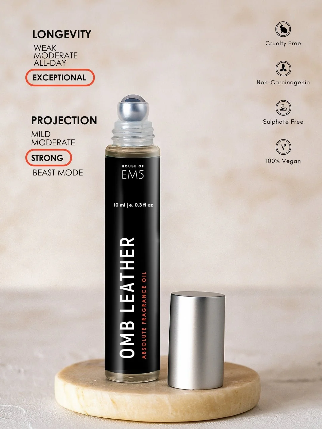 Omb Leather Perfume Roll-On - Image 4