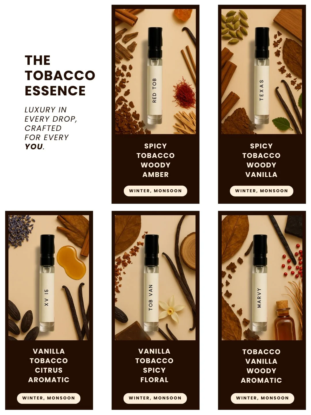The Tobacco Essence Pack of 5 Perfumes - Image 6