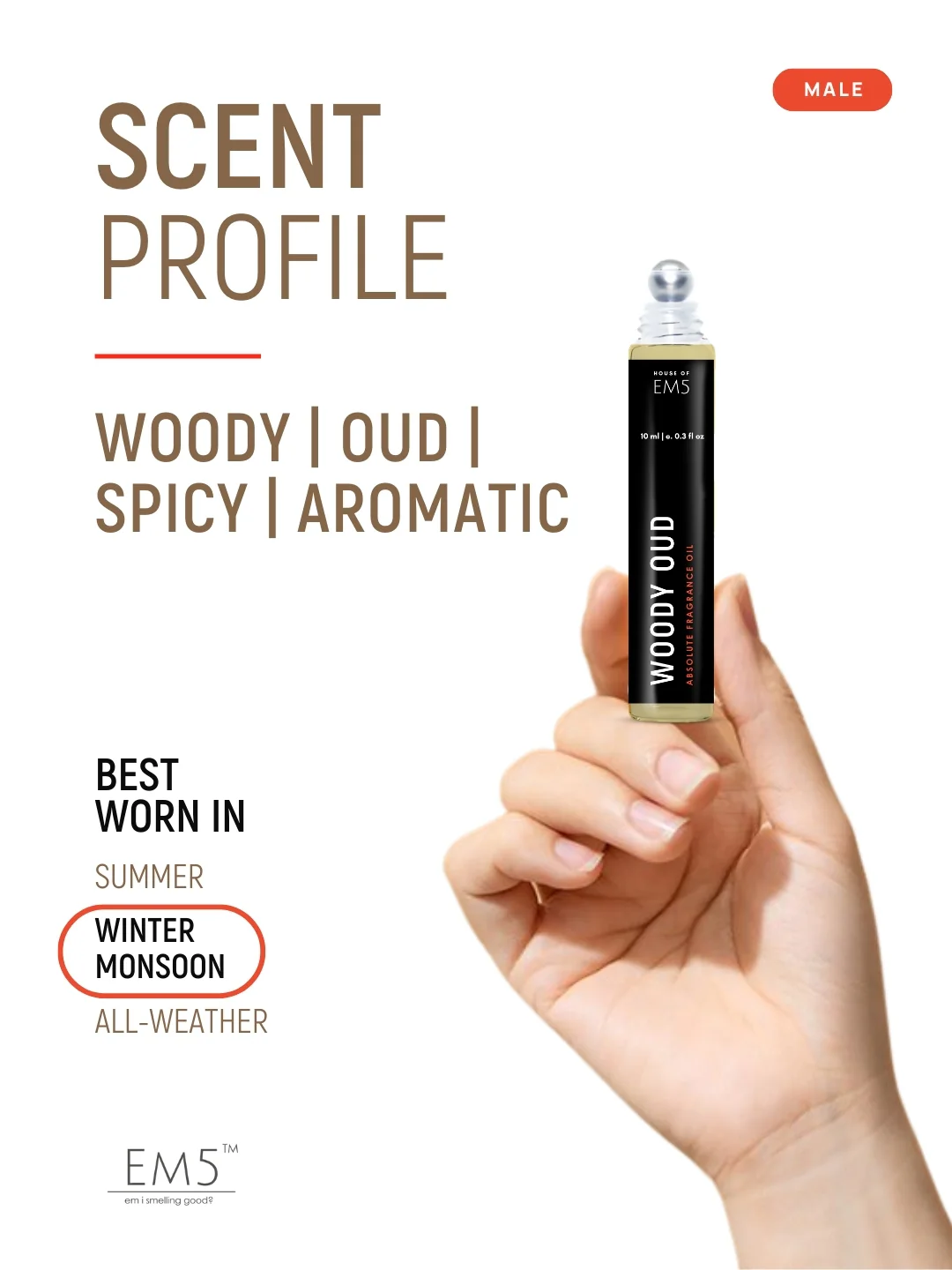 Woody Oud Perfume Roll-On - Image 2